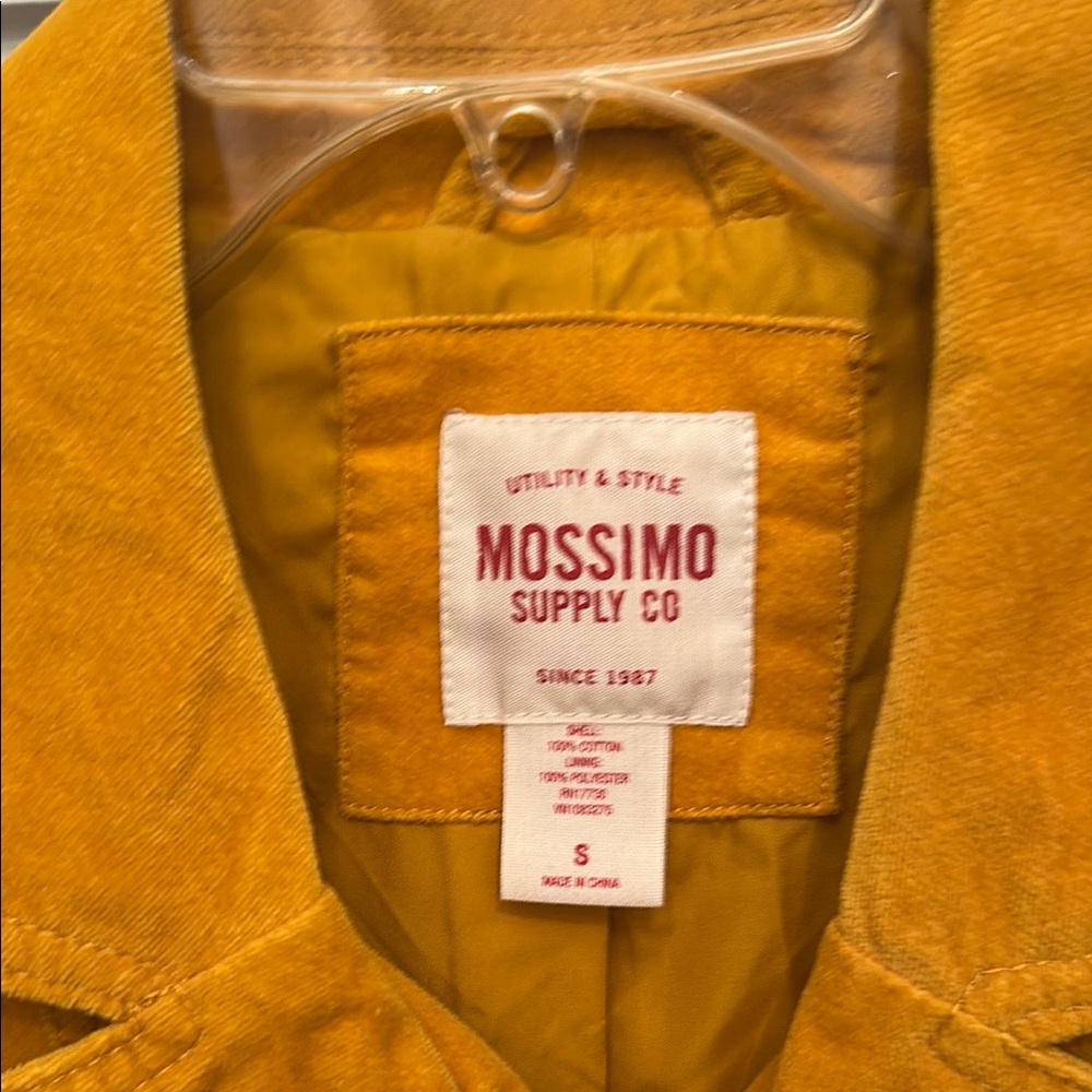 Mossimo Supply Co Yellow Corduroy Peacoat with Wide Lapel - Picture 3 of 10